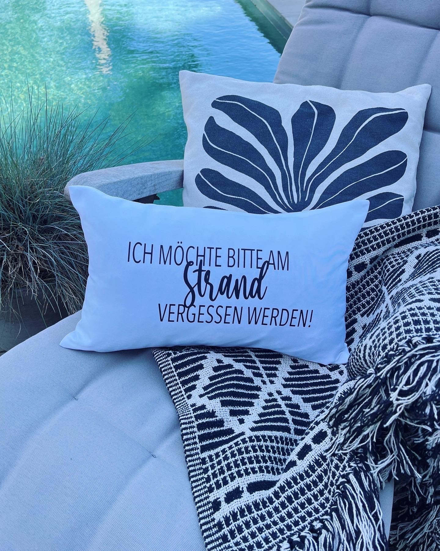 Strandkissen Outdoor weiß