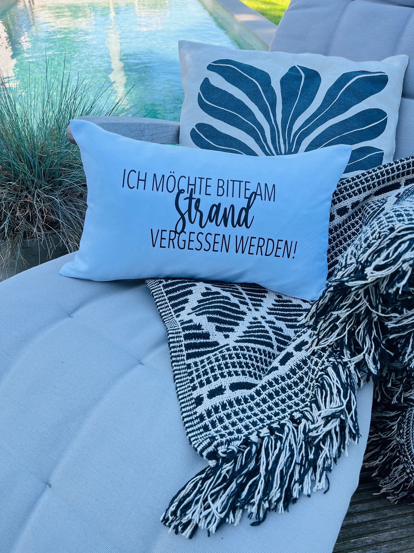 Strandkissen Outdoor weiß