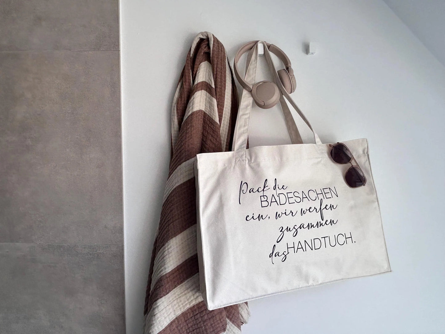Strandtasche Pack die Badesachen ein…