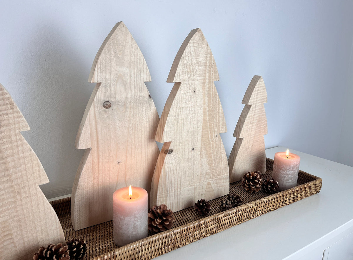 Tannenbäume Holz rustikal