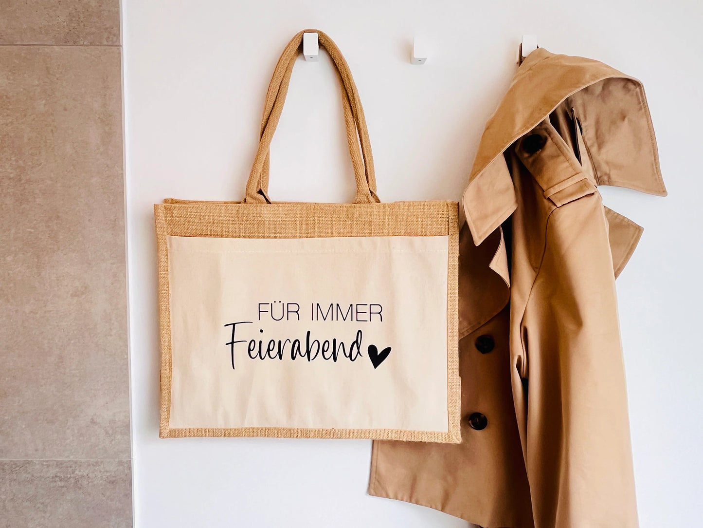 Jutetasche Shopper Jutebag Ruhestand