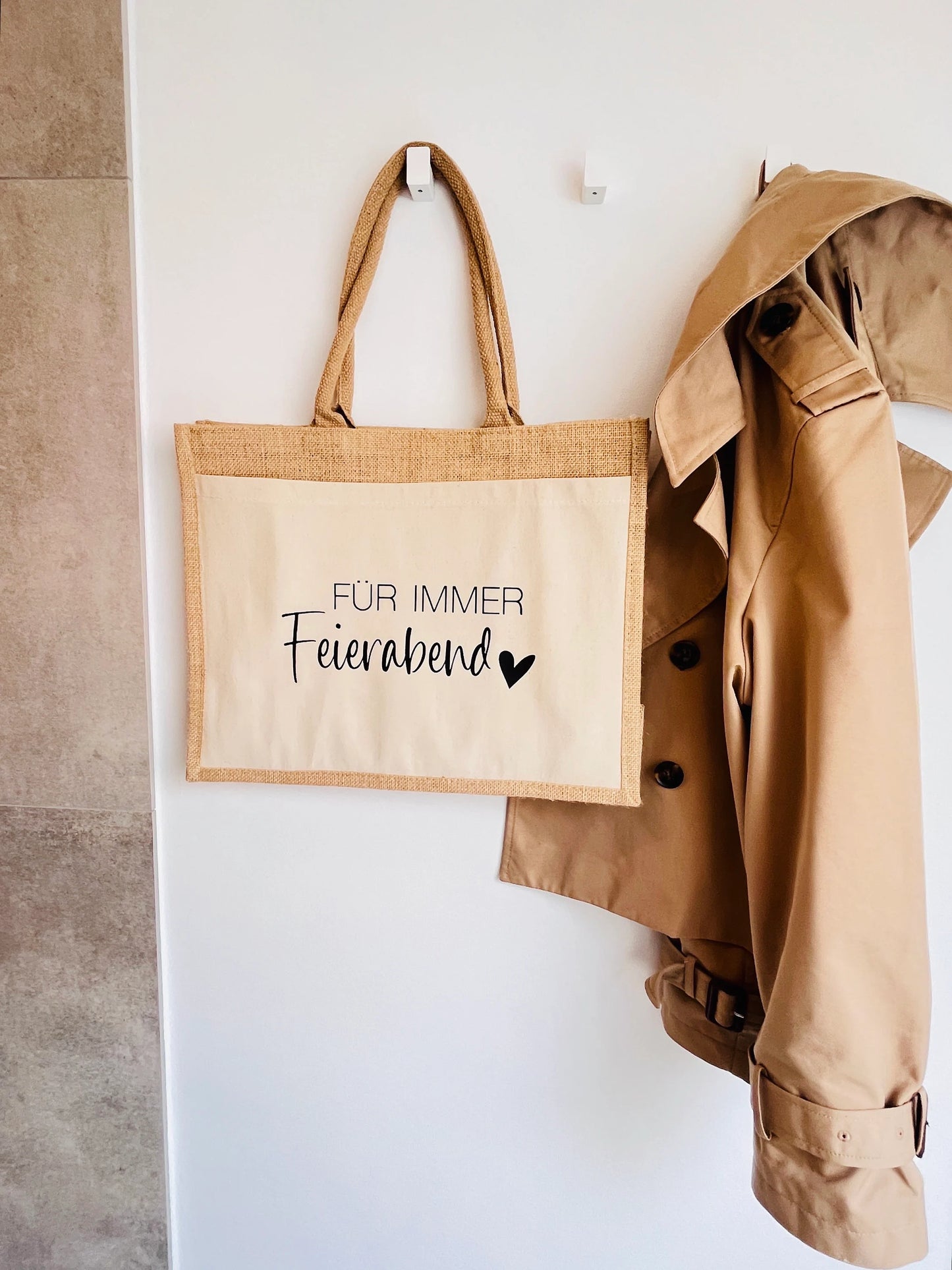Jutetasche Shopper Jutebag Ruhestand