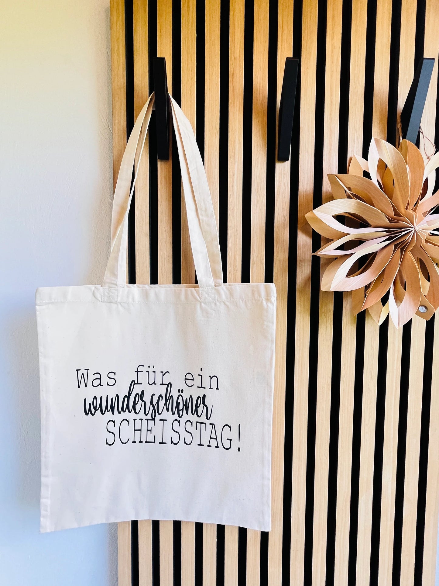 Jutetasche Shopper Was für ein wunderschöner Scheisstag!
