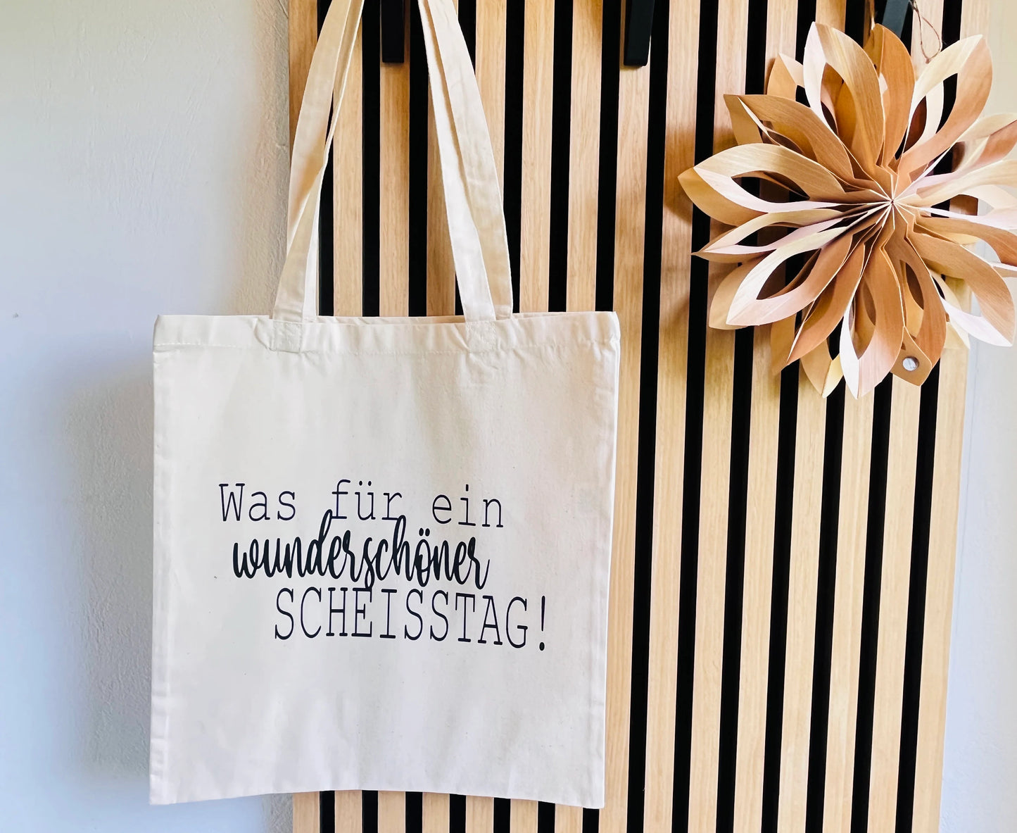 Jutetasche Shopper Was für ein wunderschöner Scheisstag!