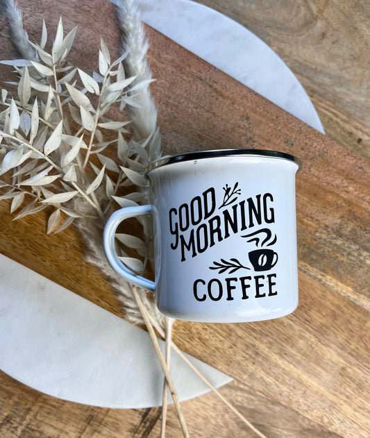 Emaille Tasse Good Morning