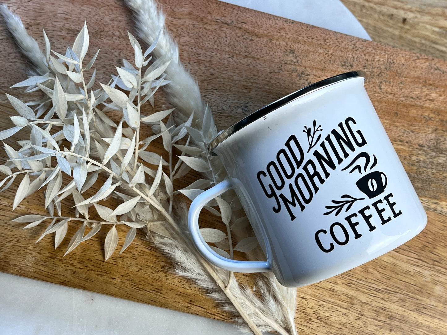 Emaille Tasse Good Morning