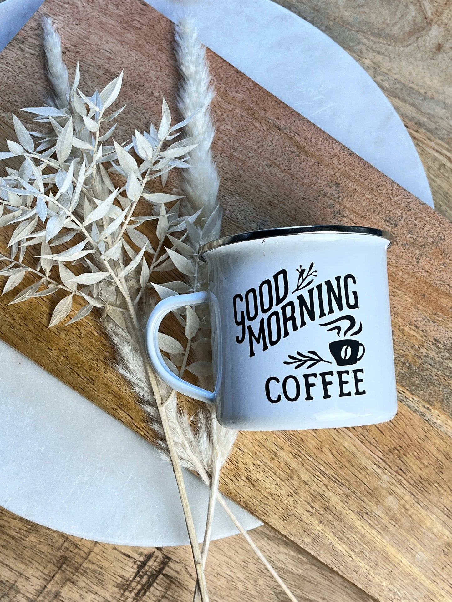 Emaille Tasse Good Morning