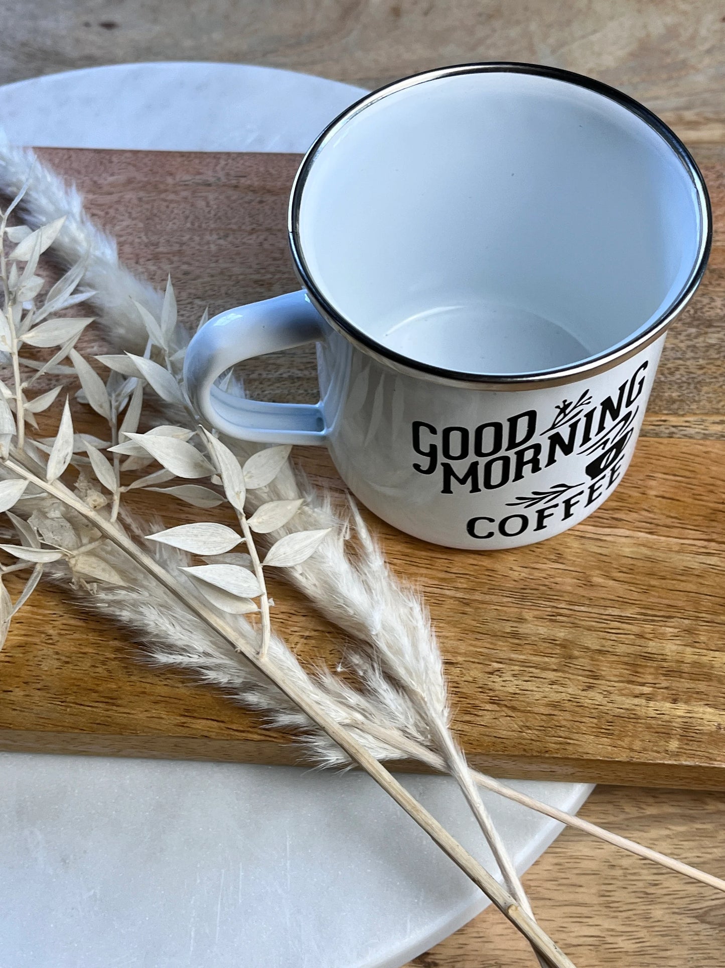 Emaille Tasse Good Morning