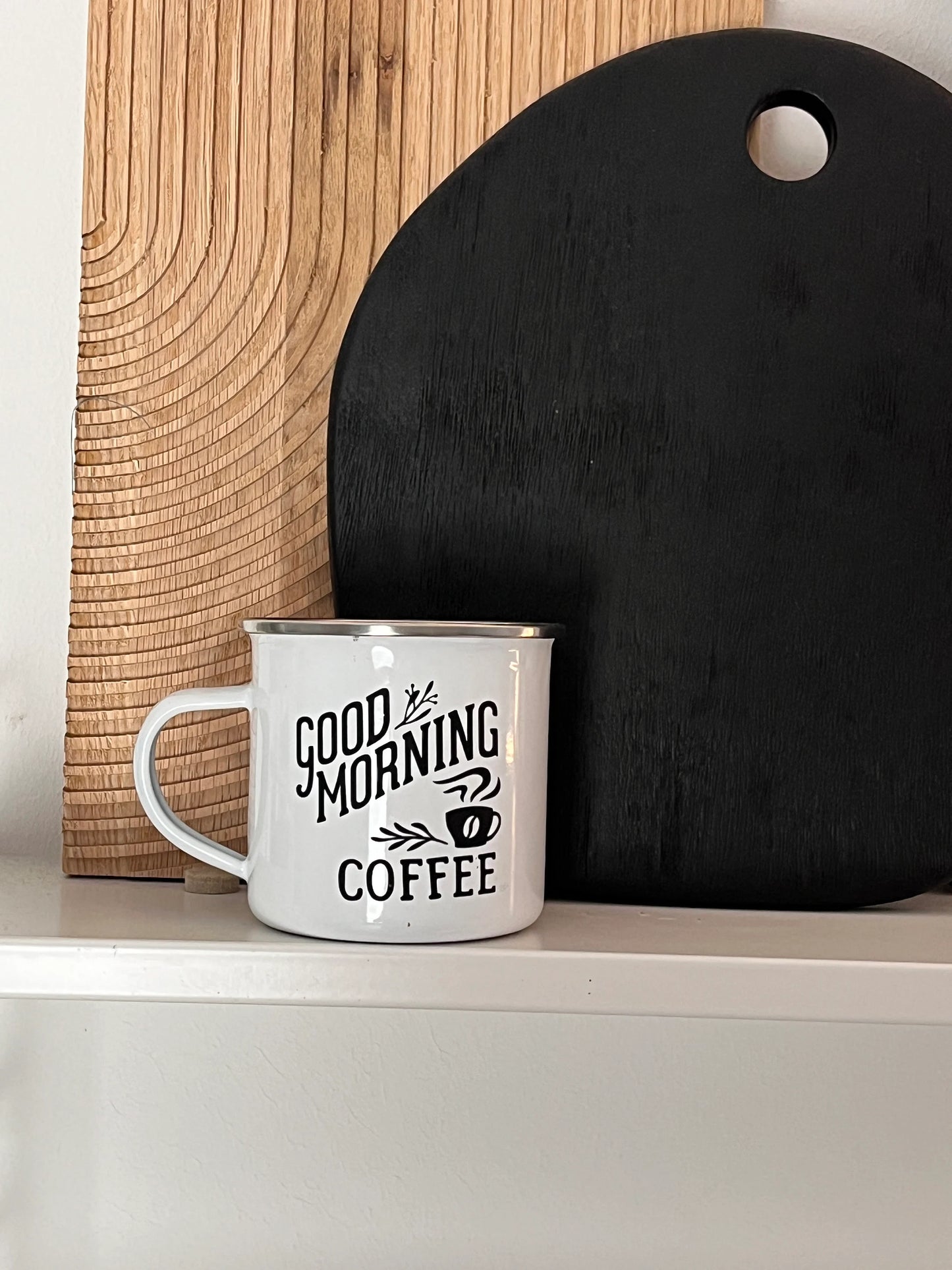 Emaille Tasse Good Morning