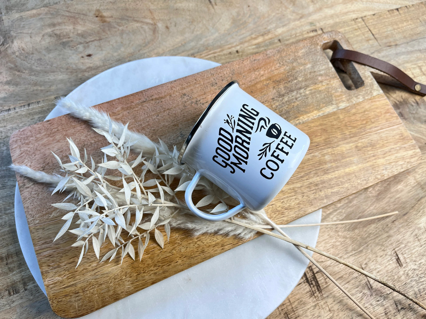 Emaille Tasse Good Morning