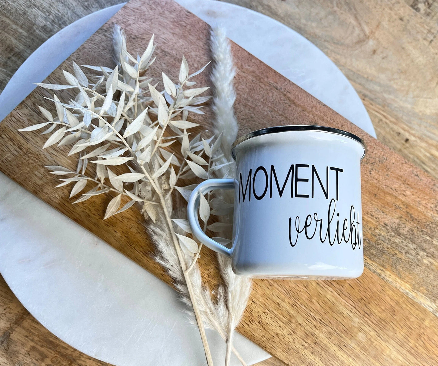 Emaille Tasse MOMENTverliebt