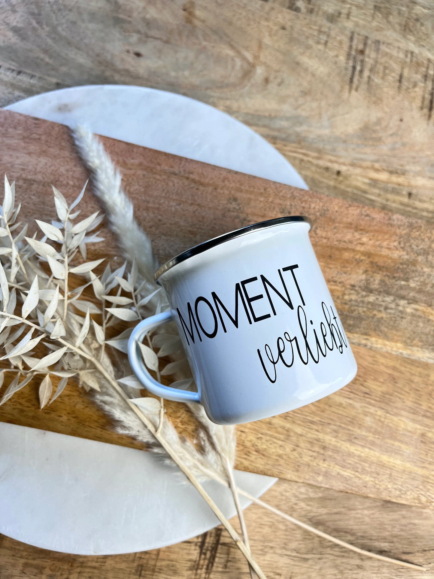 Emaille Tasse MOMENTverliebt