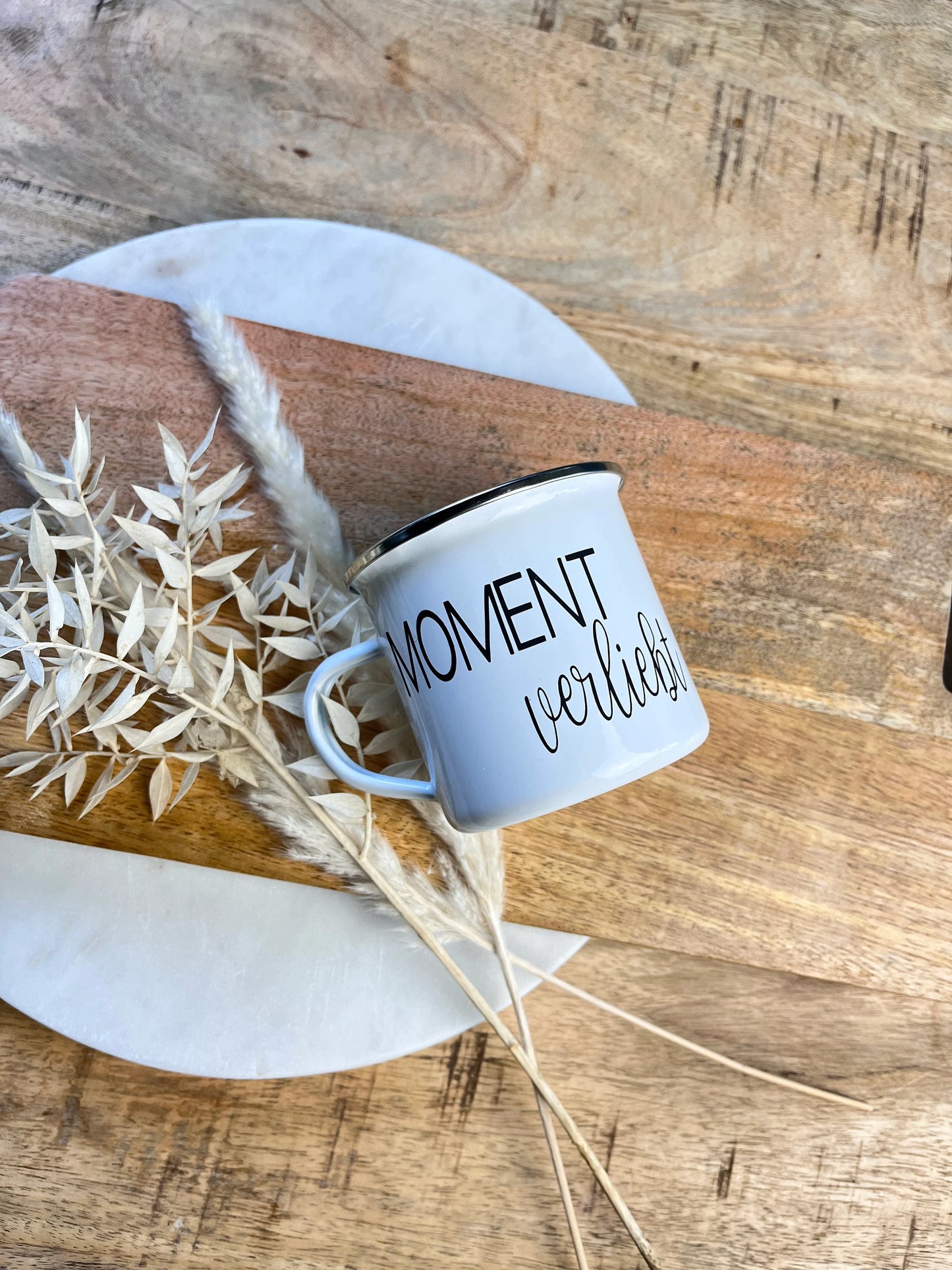 Emaille Tasse MOMENTverliebt