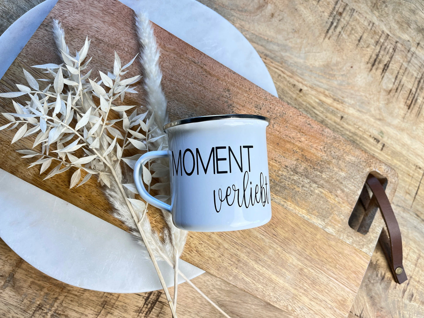 Emaille Tasse MOMENTverliebt