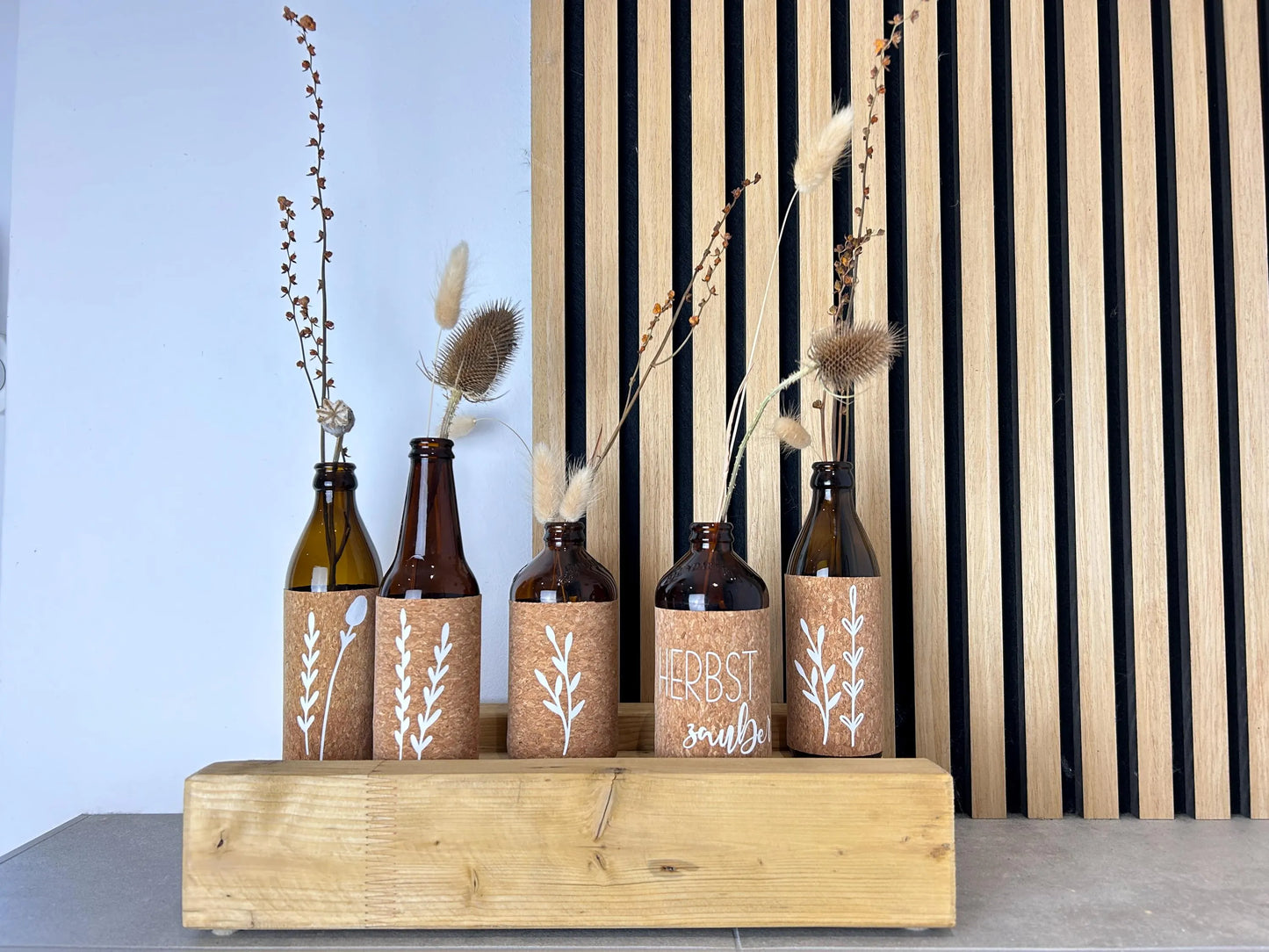 Upcycling Flasche Deko Herbst
