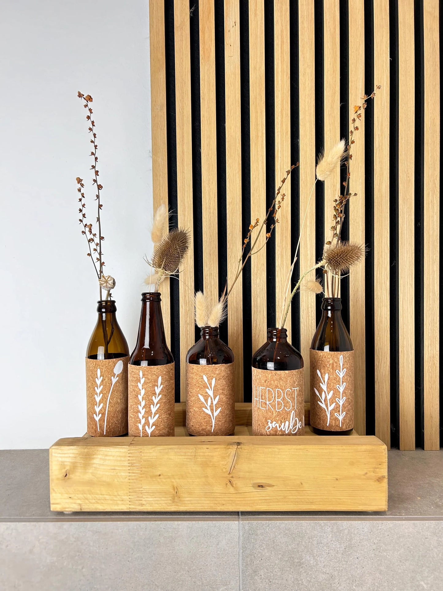Upcycling Flasche Deko Herbst