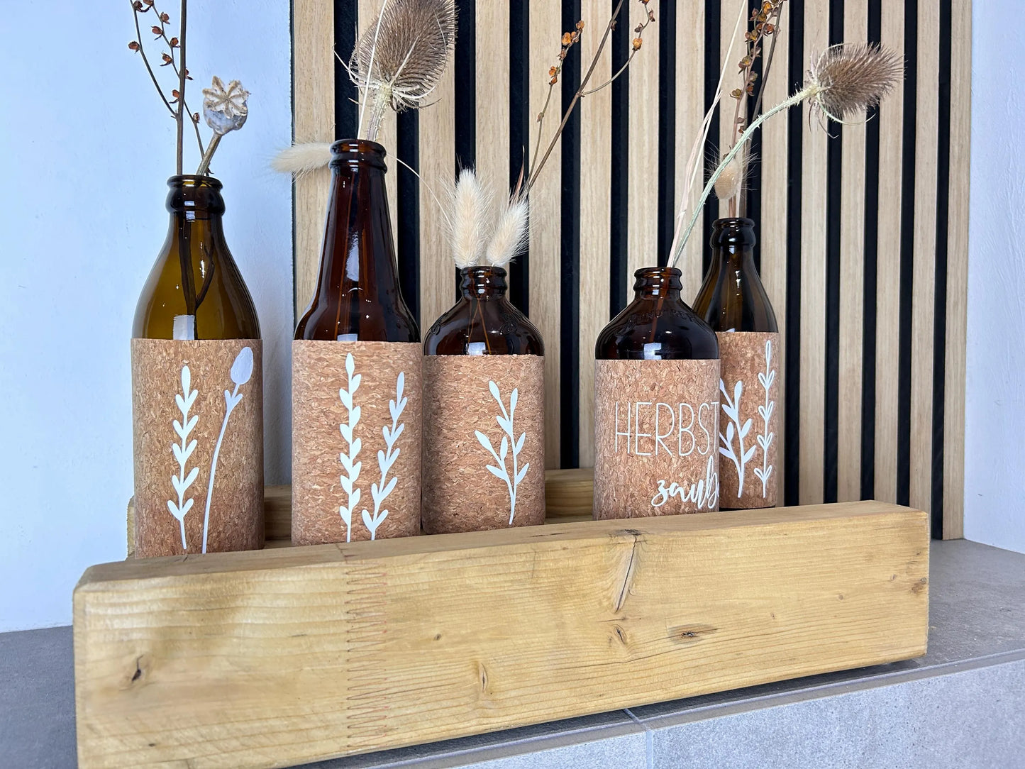 Upcycling Flasche Deko Herbst