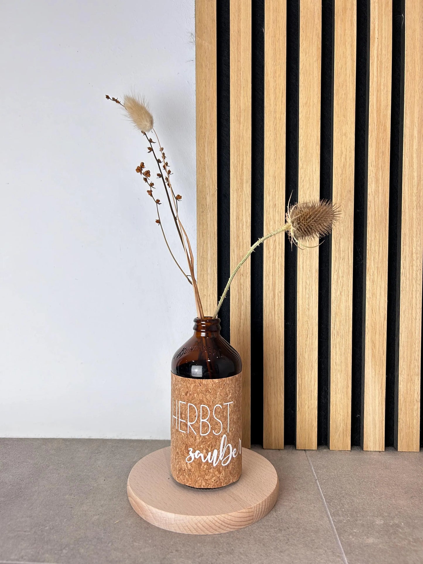 Upcycling Flasche Deko Herbst