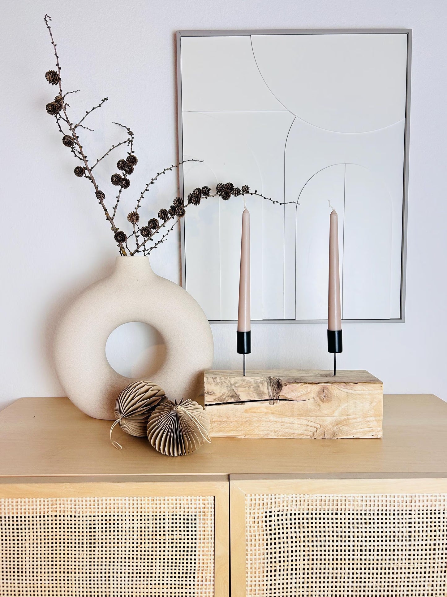 Upcycling Kerzenständer Altholz