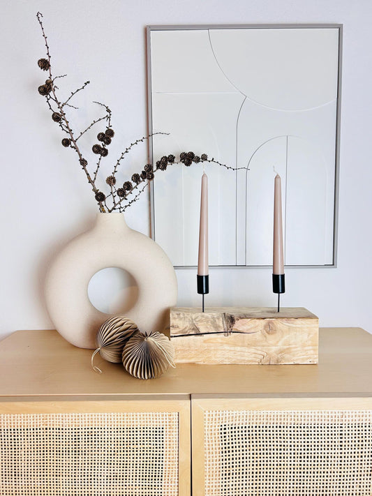 Upcycling Kerzenständer Altholz