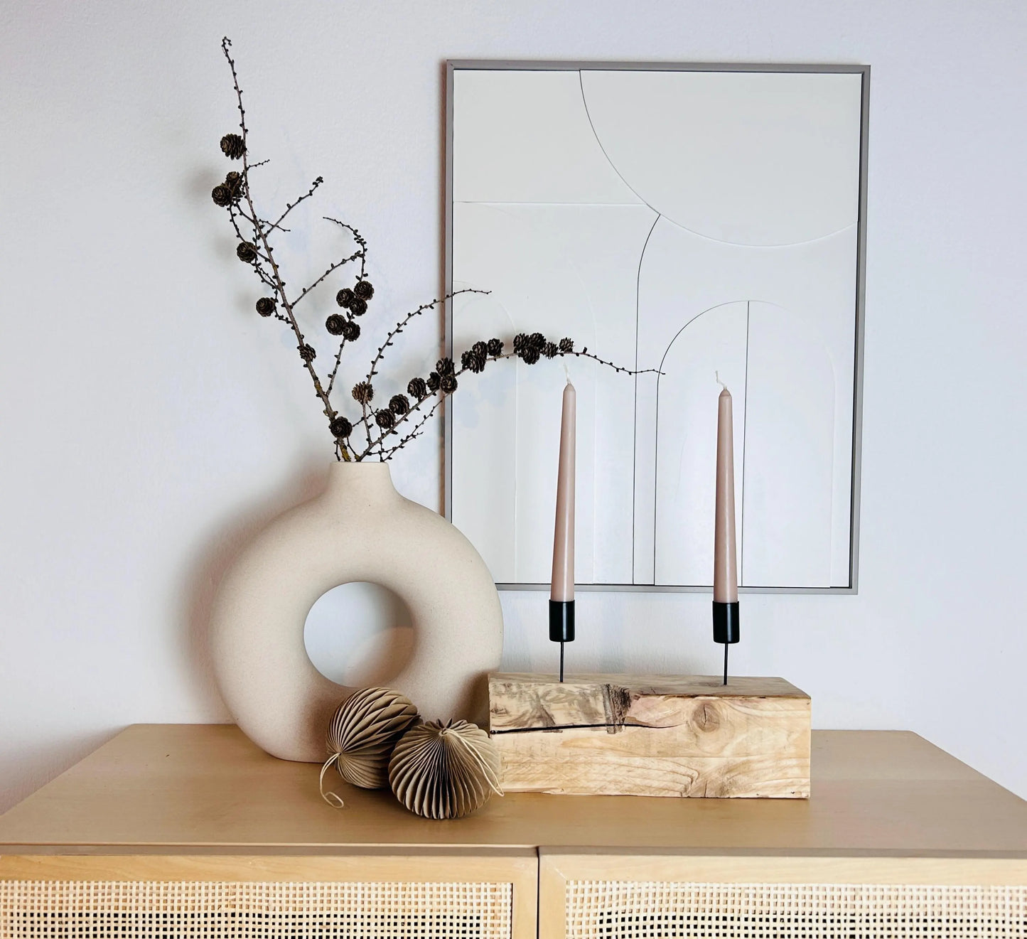 Upcycling Kerzenständer Altholz