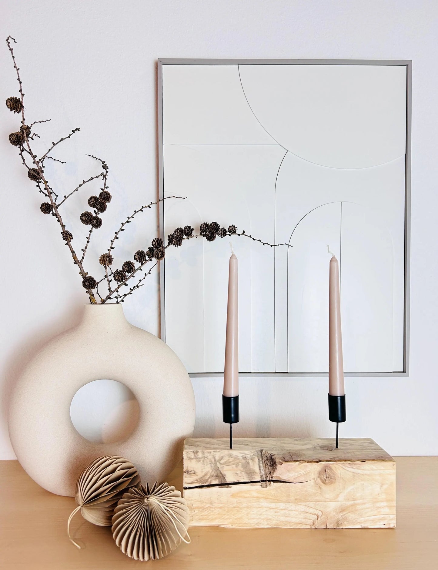Upcycling Kerzenständer Altholz