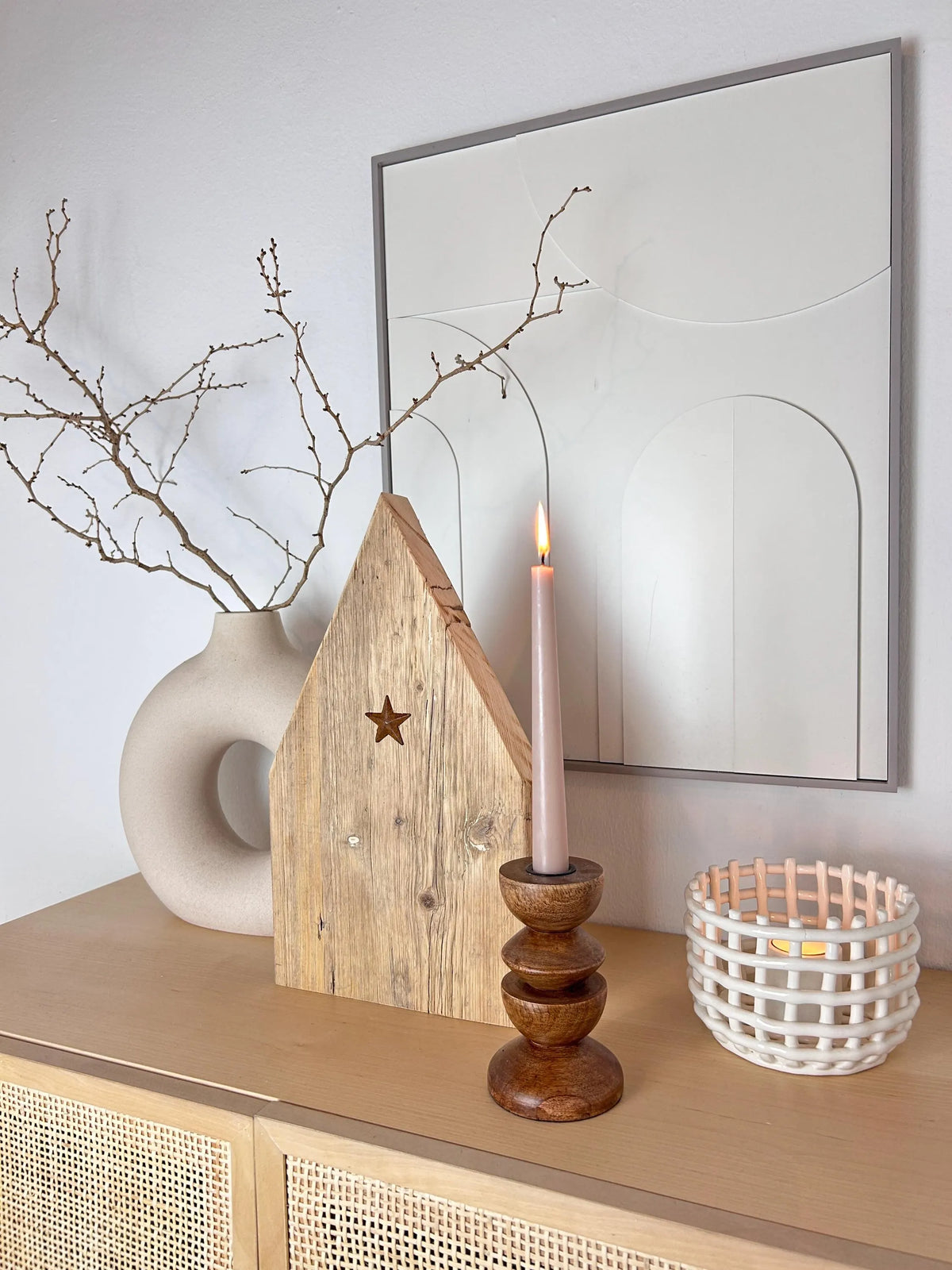 Upcycling Holzhaus mit Stern