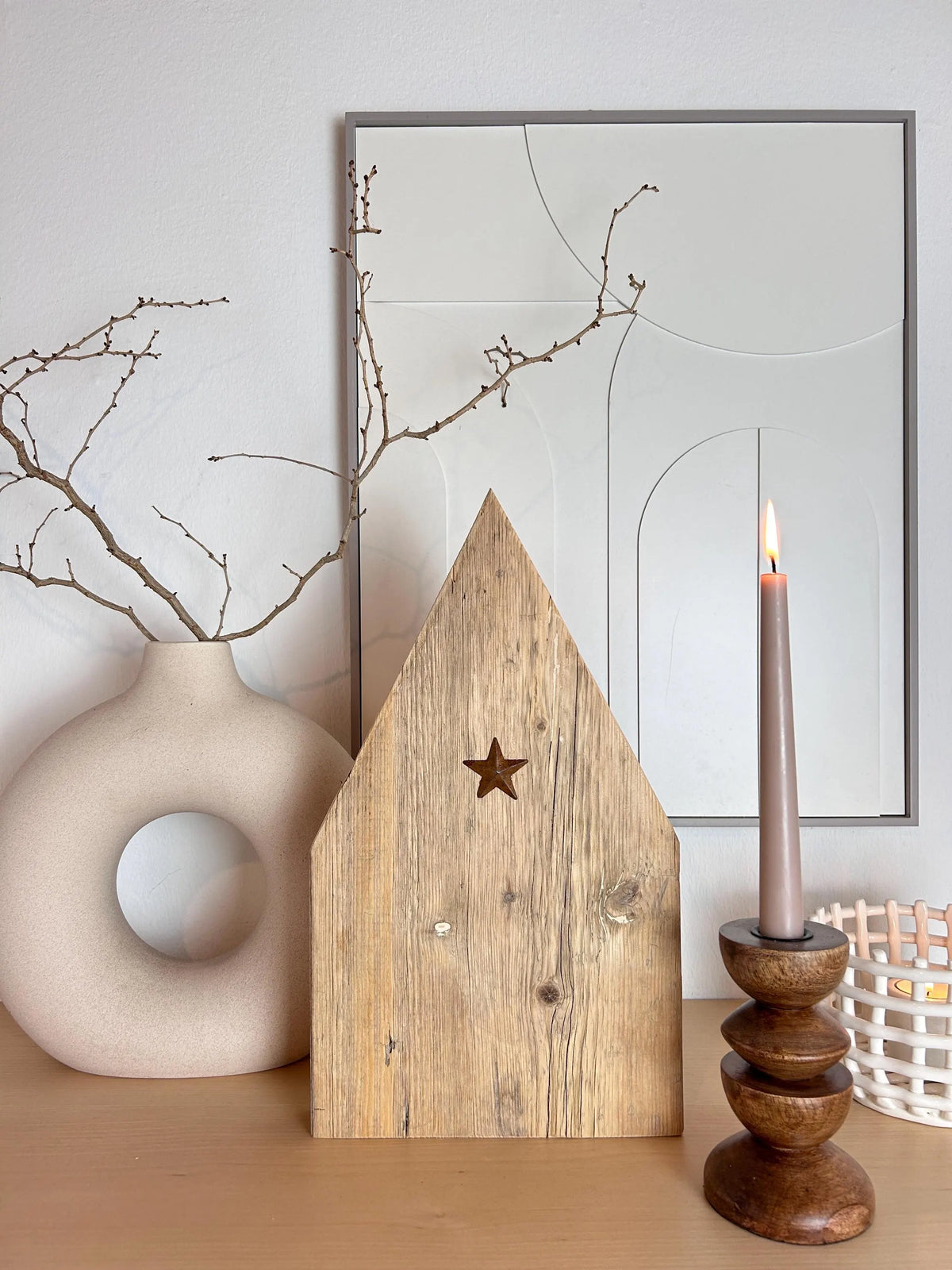 Upcycling Holzhaus mit Stern
