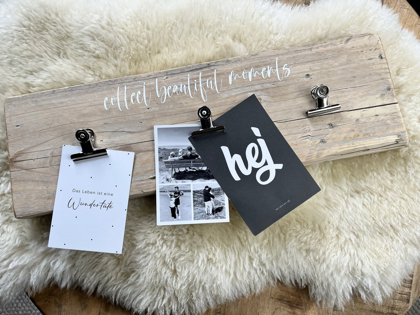 Upcycling Memoboard collect beautiful moments weiß