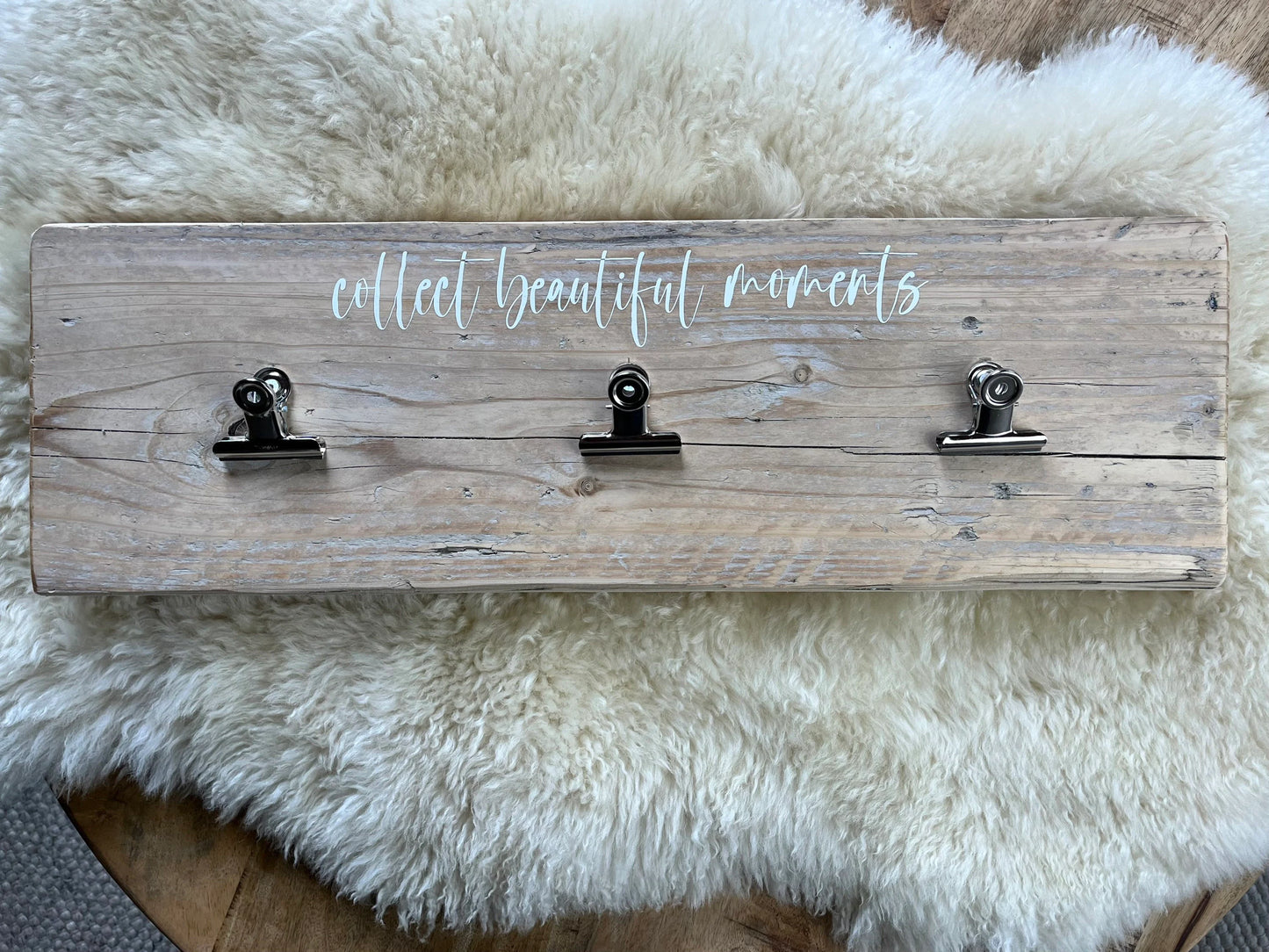 Upcycling Memoboard collect beautiful moments weiß
