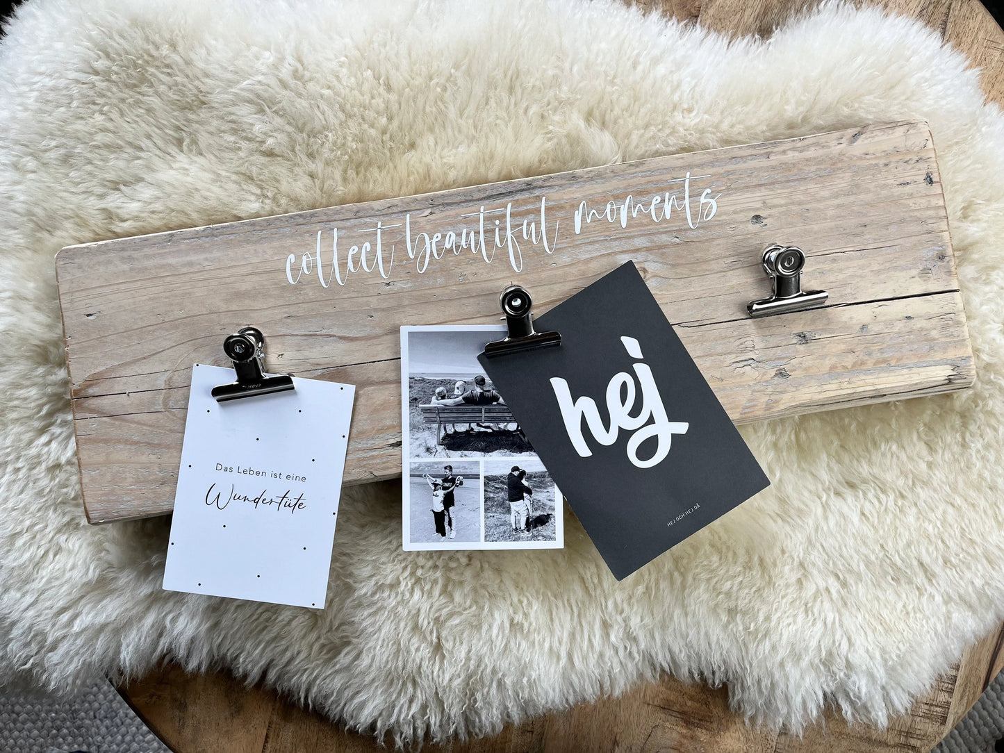 Upcycling Memoboard collect beautiful moments weiß