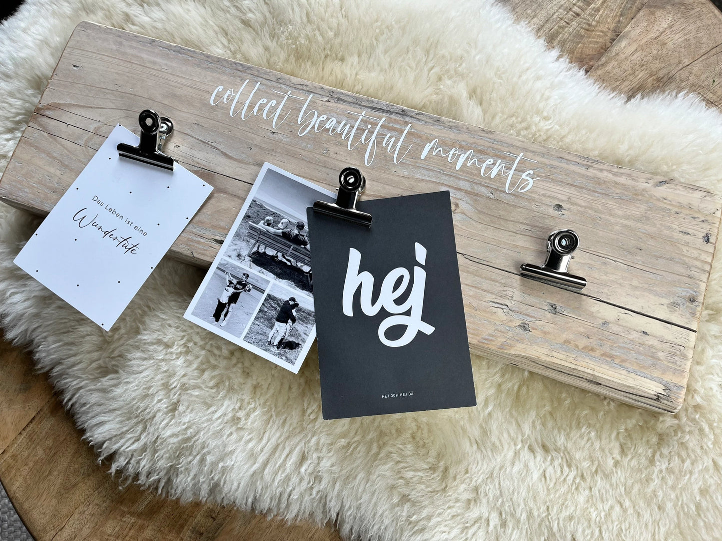 Upcycling Memoboard collect beautiful moments weiß