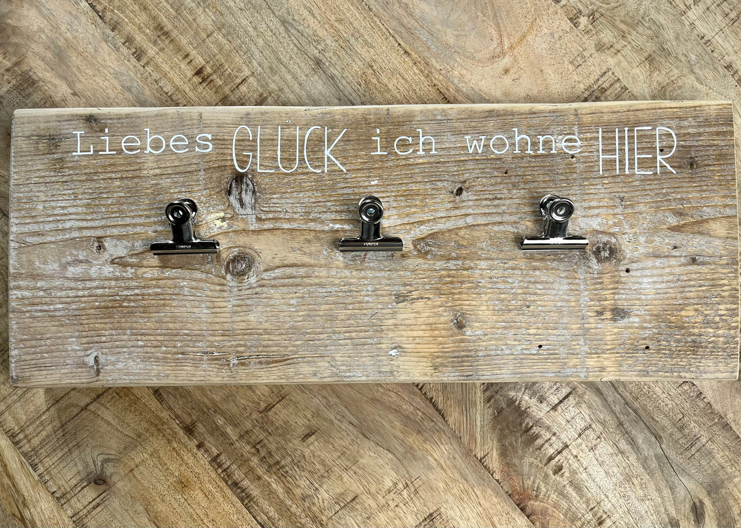 Upcycling Memoboard Liebes Glück weiß