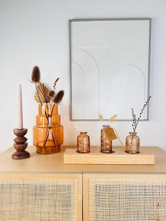Upcycling Vasenbrett braun