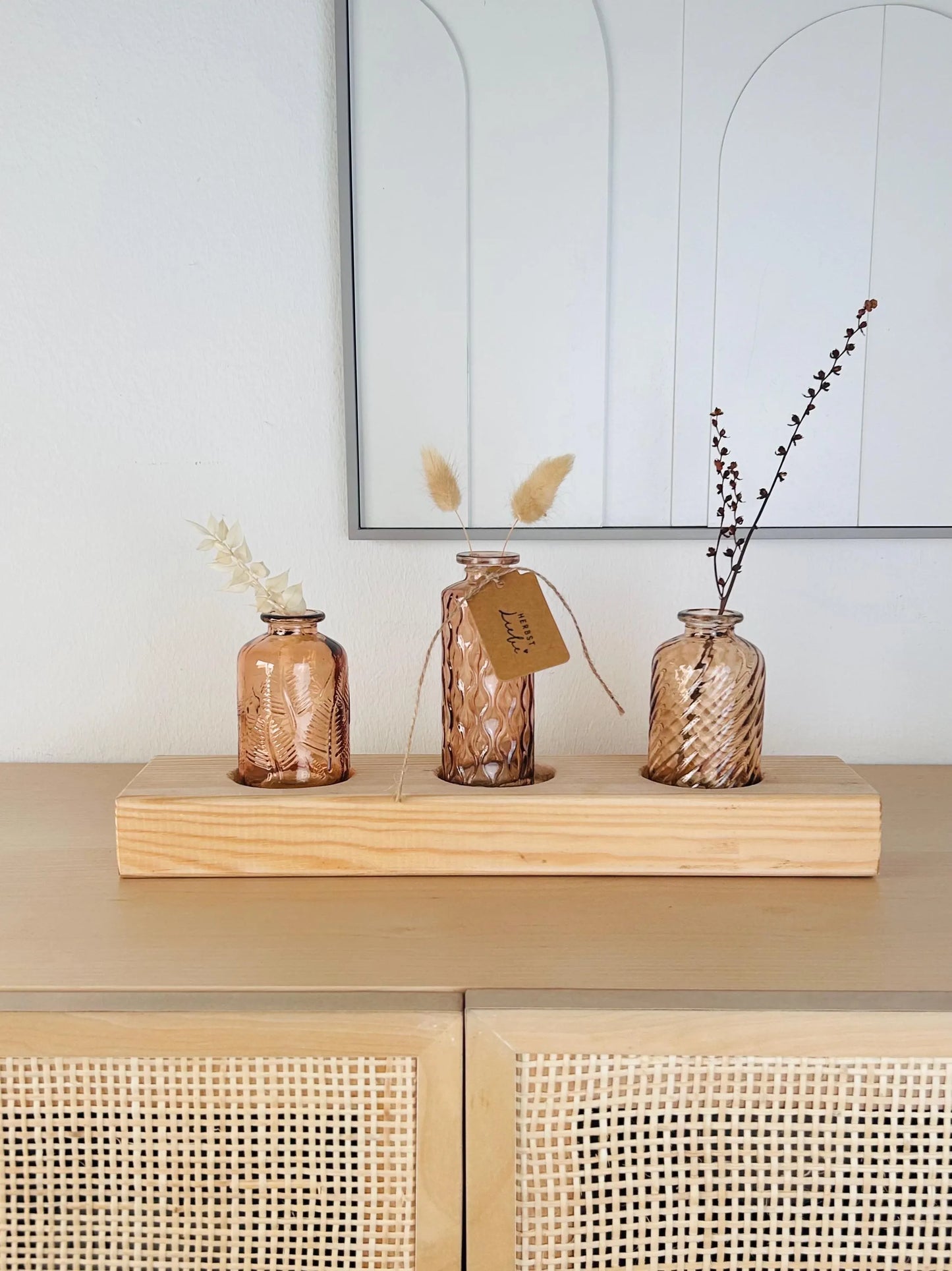 Upcycling Vasenbrett braun