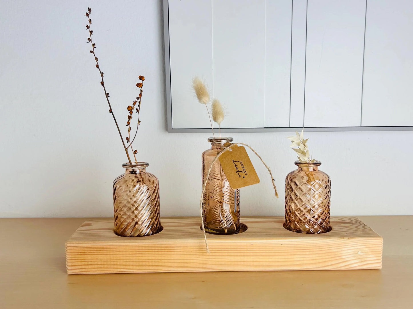 Upcycling Vasenbrett braun