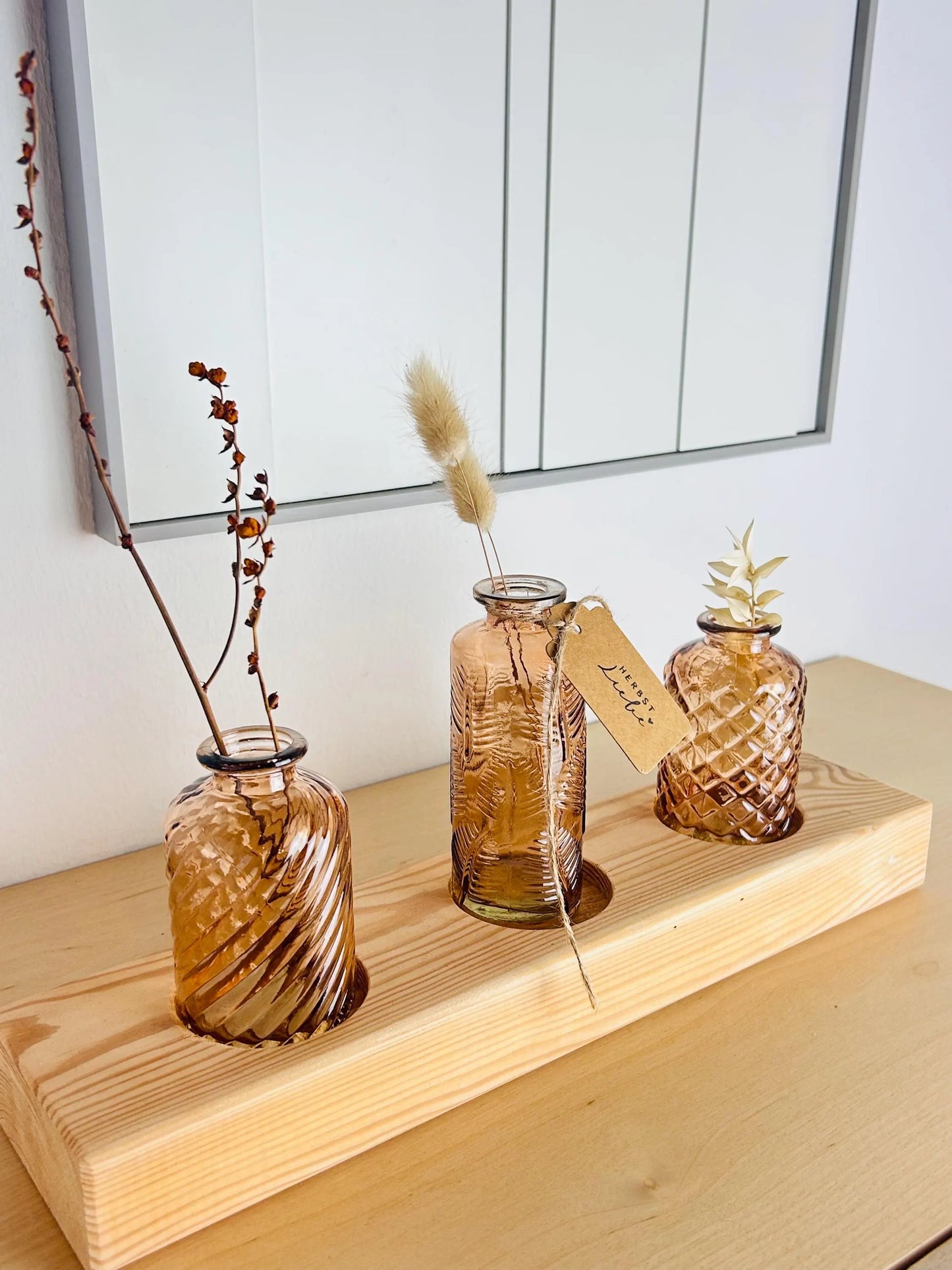 Upcycling Vasenbrett braun