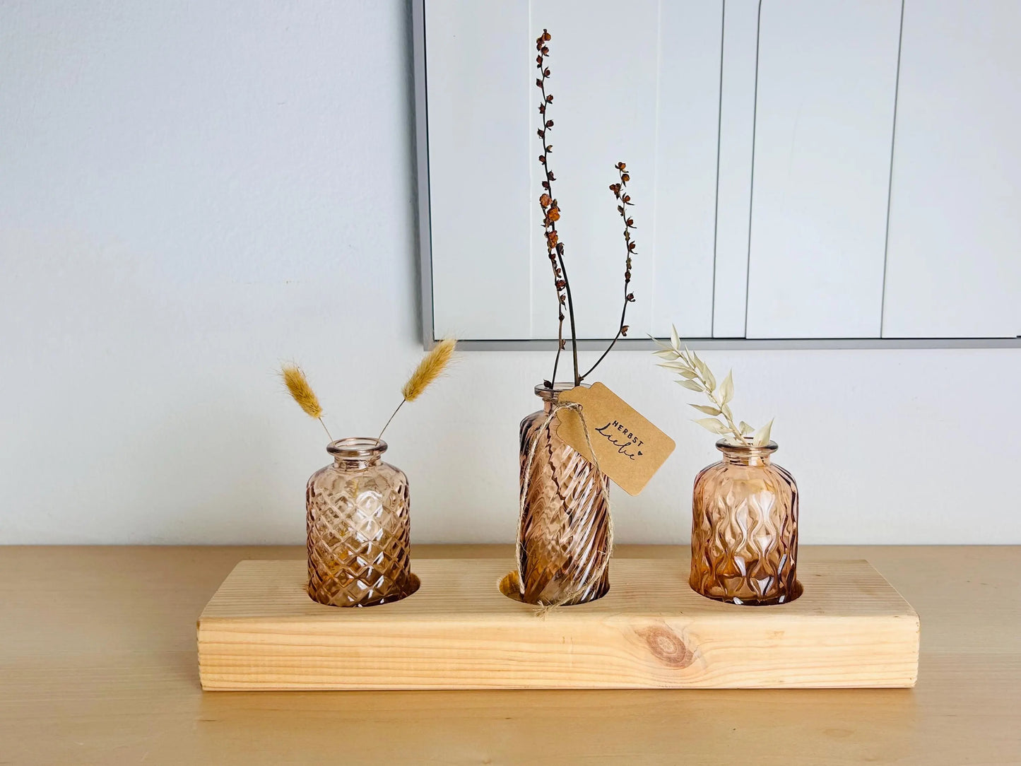 Upcycling Vasenbrett braun
