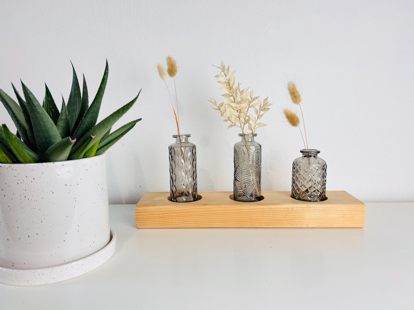 Upcycling Vasenbrett grau