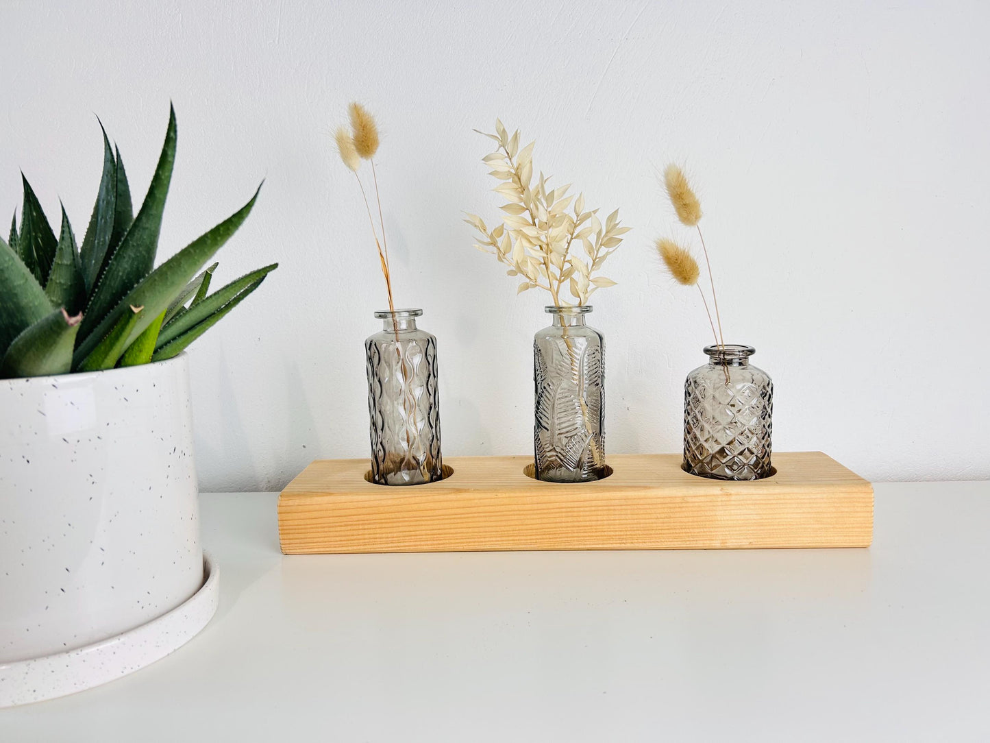 Upcycling Vasenbrett grau