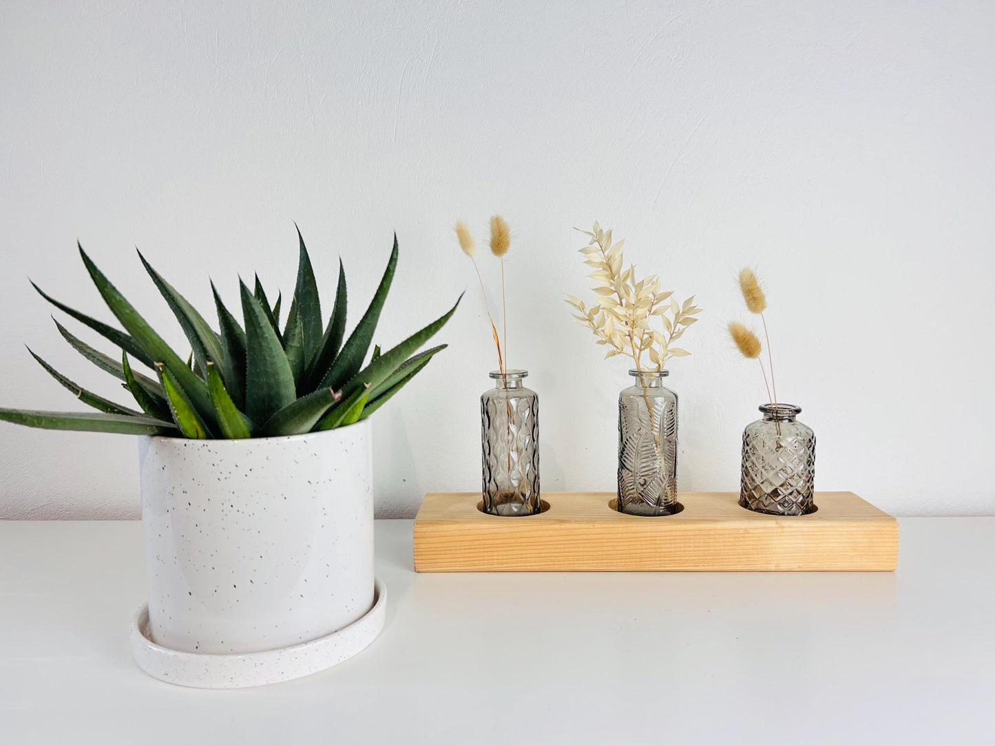 Upcycling Vasenbrett grau