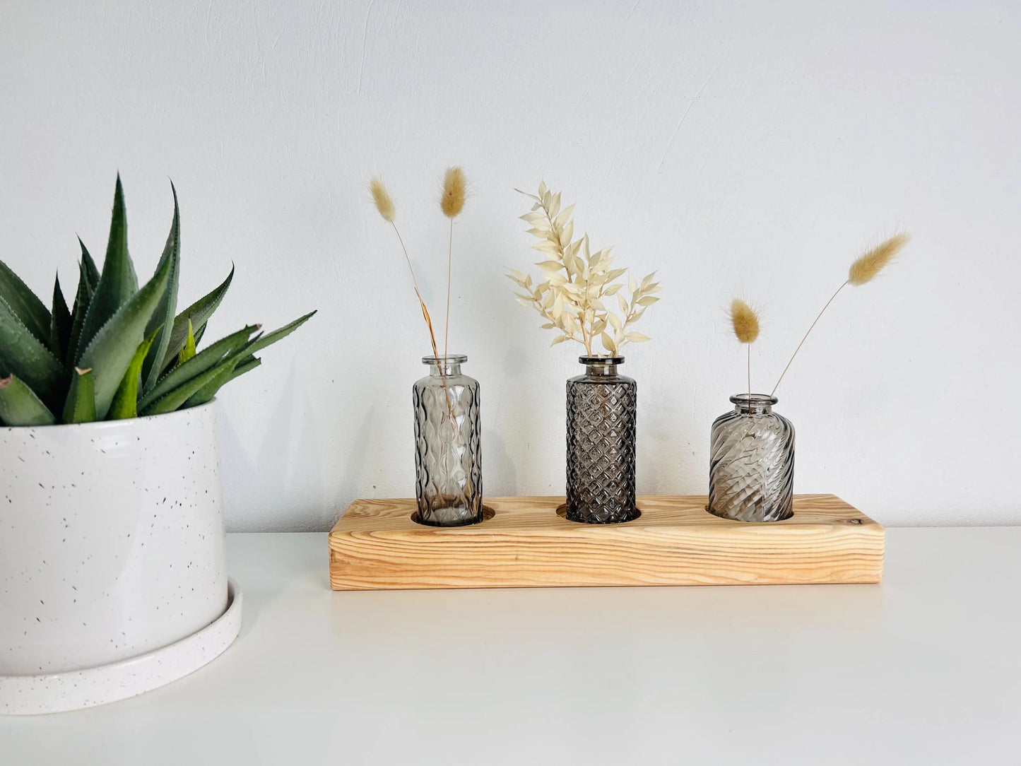 Upcycling Vasenbrett grau