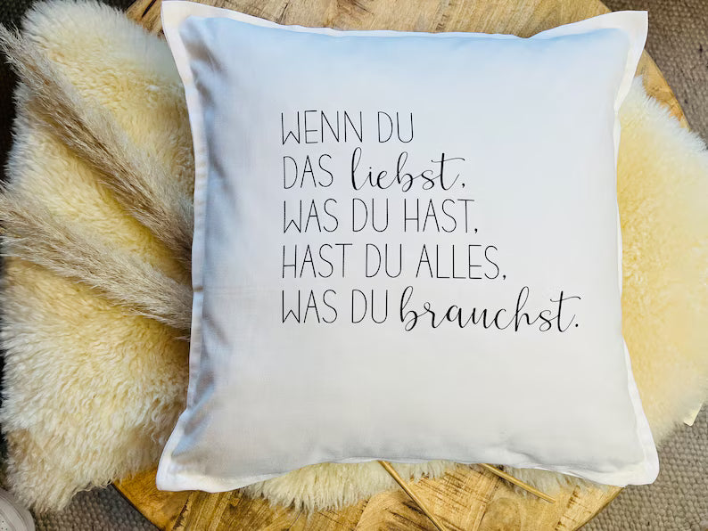 Kissen Liebe weiß