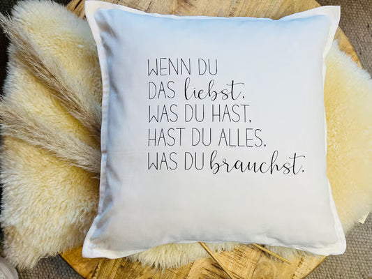 Kissen Liebe weiß