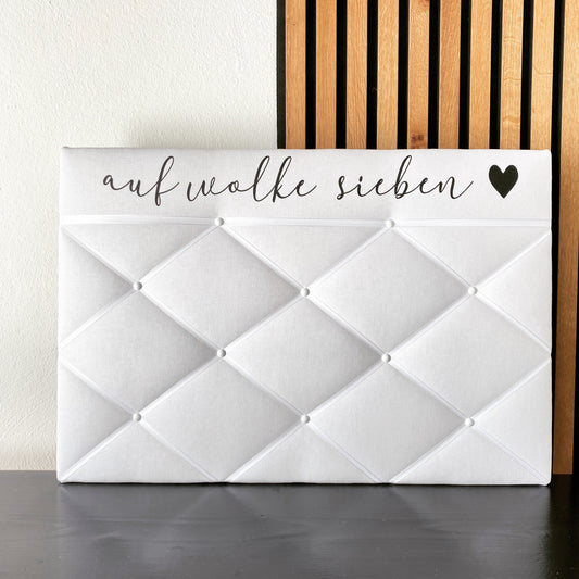 Memoboard auf wolke sieben Hochzeit