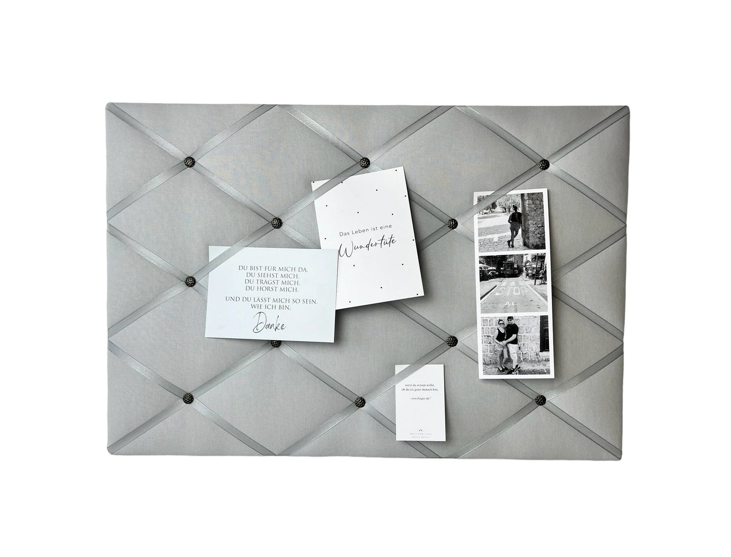 Memoboard hellgrau Wunschgröße