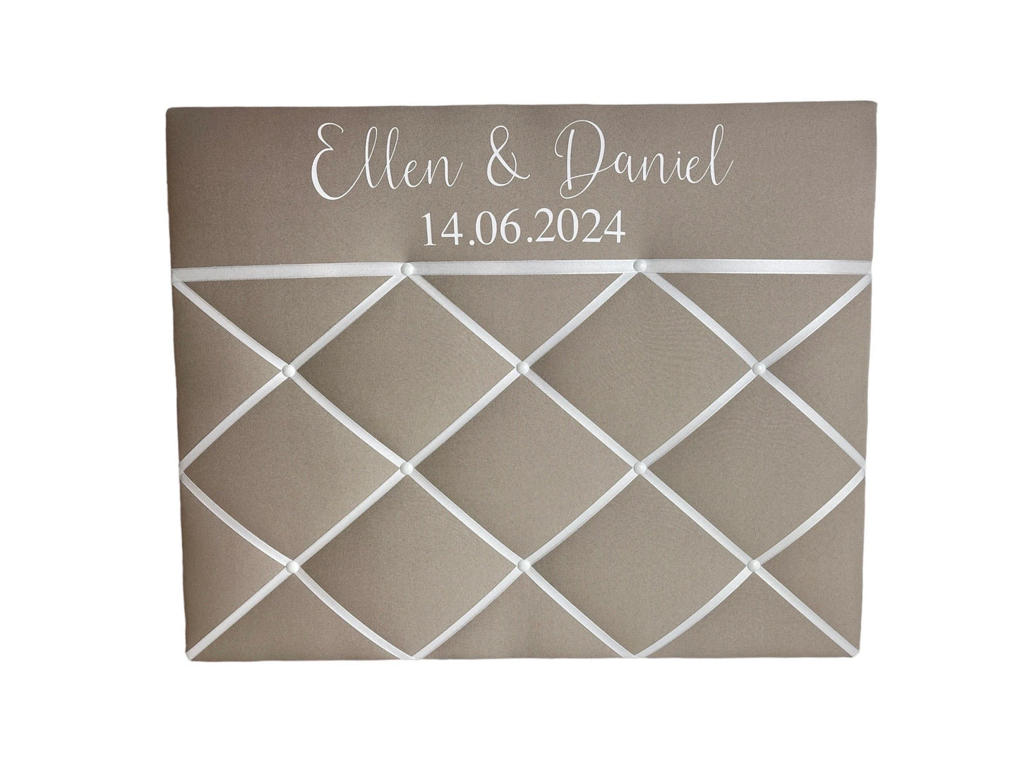 Memoboard Hochzeit personalisiert beige