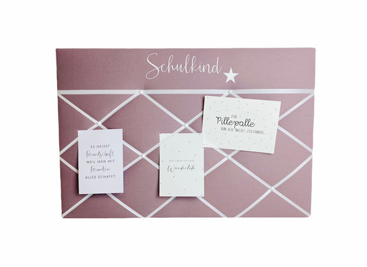 Memoboard Schulkind dusty lavender