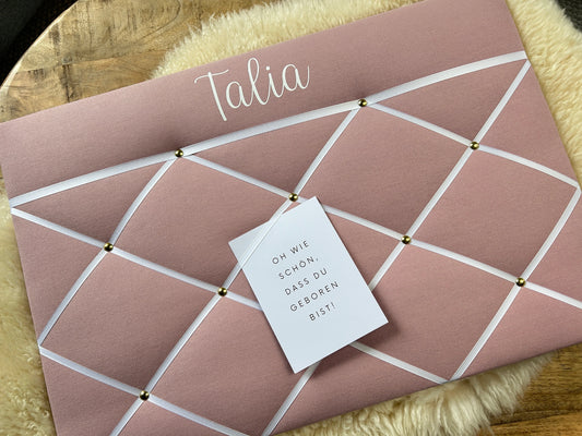 Memoboard personalisiert Wunschgröße altrosa