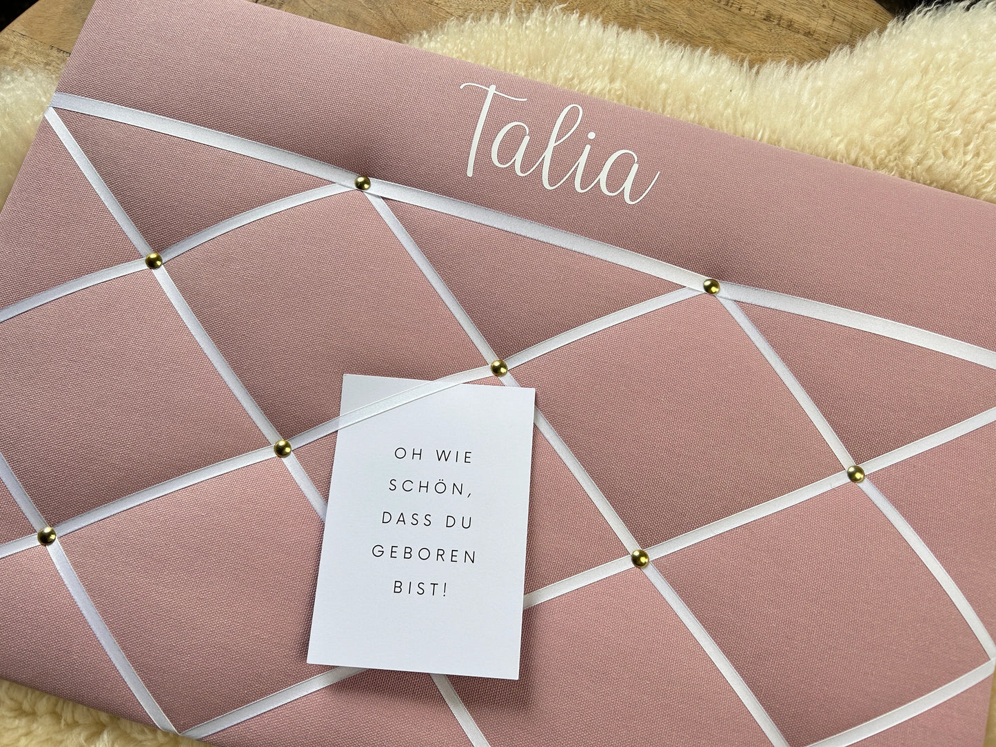 Memoboard personalisiert Wunschgröße altrosa